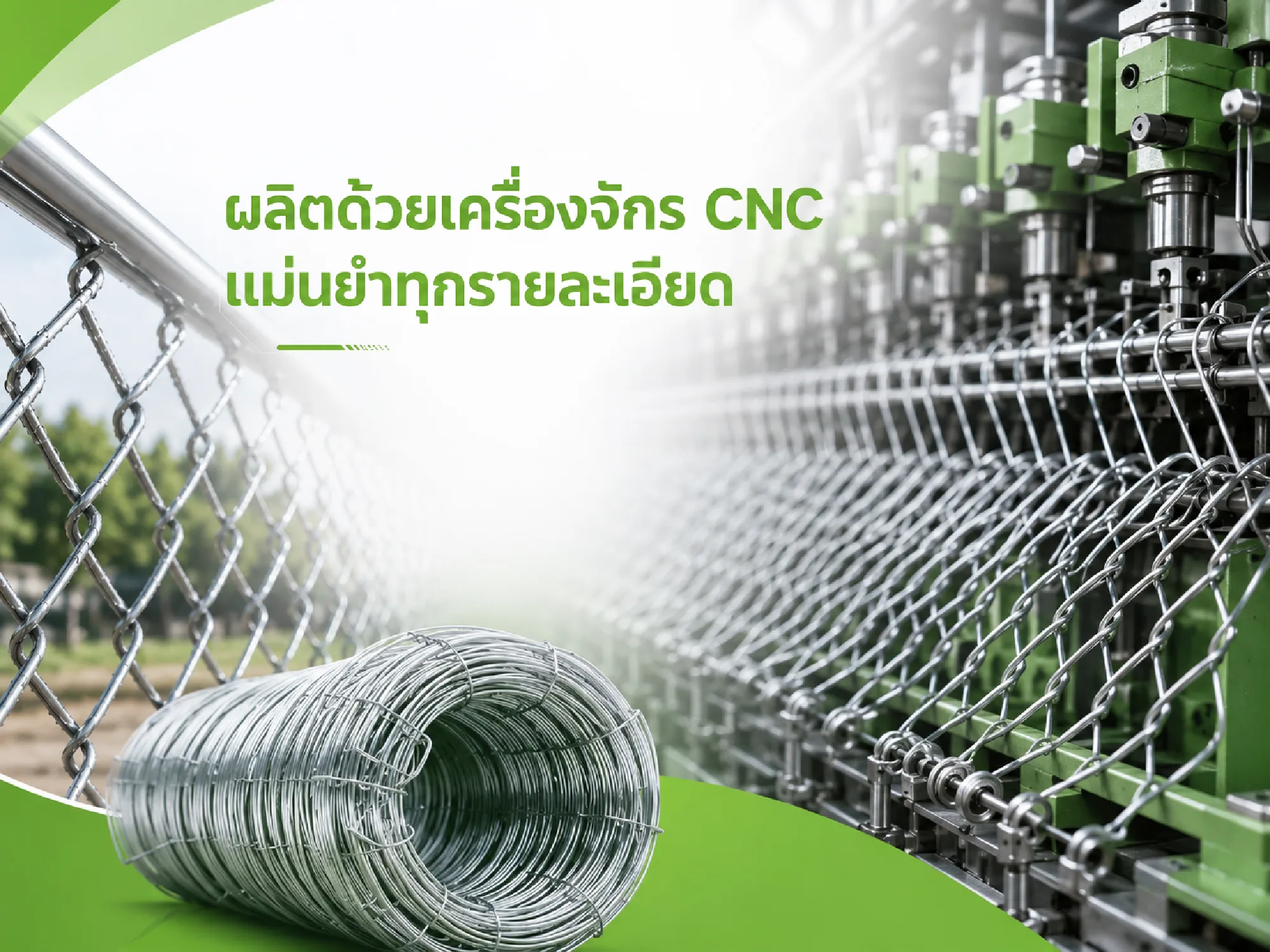 กระบวนการผลิตลวดตาข่ายด้วยเครื่องจักร Bangkok Fence